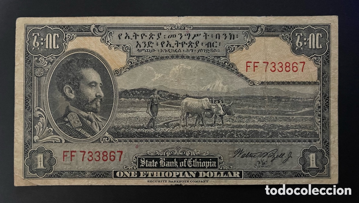 Billetes extranjeros: CMC ETIOPIA (ETHIOPIA) 1 DOLAR 1945 PICK 12-C BC