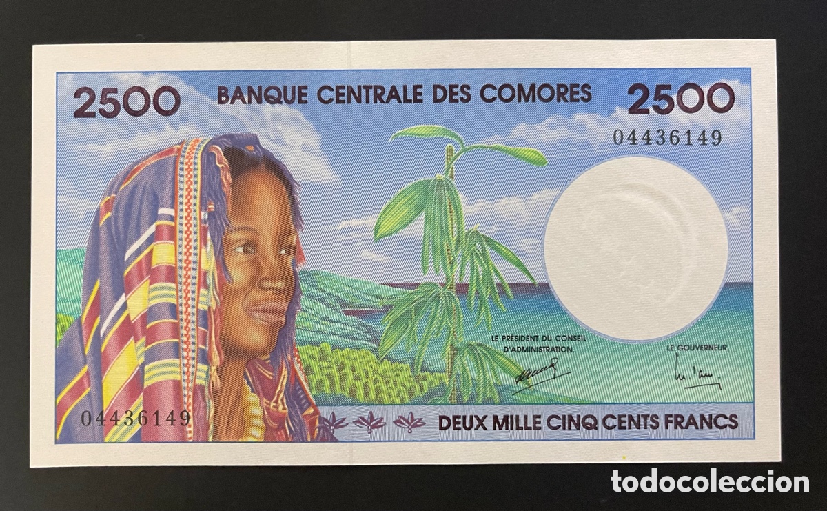 Billetes extranjeros: CMC COMORES (COMOROS) 2500 FRANCOS 1997 PICK 13 SC