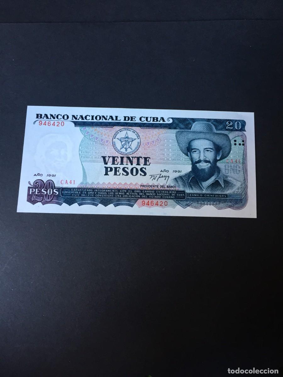 Billetes extranjeros: PRECIOSO BILLETE DE 20 PESOS CUBA A&Ntilde;O 1991 EL DE LAS FOTOS VER TODOS MIS LOTES DE BILLETES