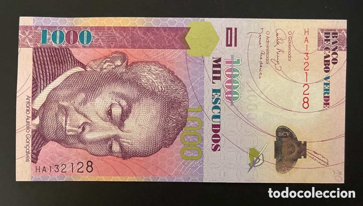 Billetes extranjeros: CMC CABO VERDE (CAPE VERDE) 1000 ESCUDOS 2007 PICK 70 SC