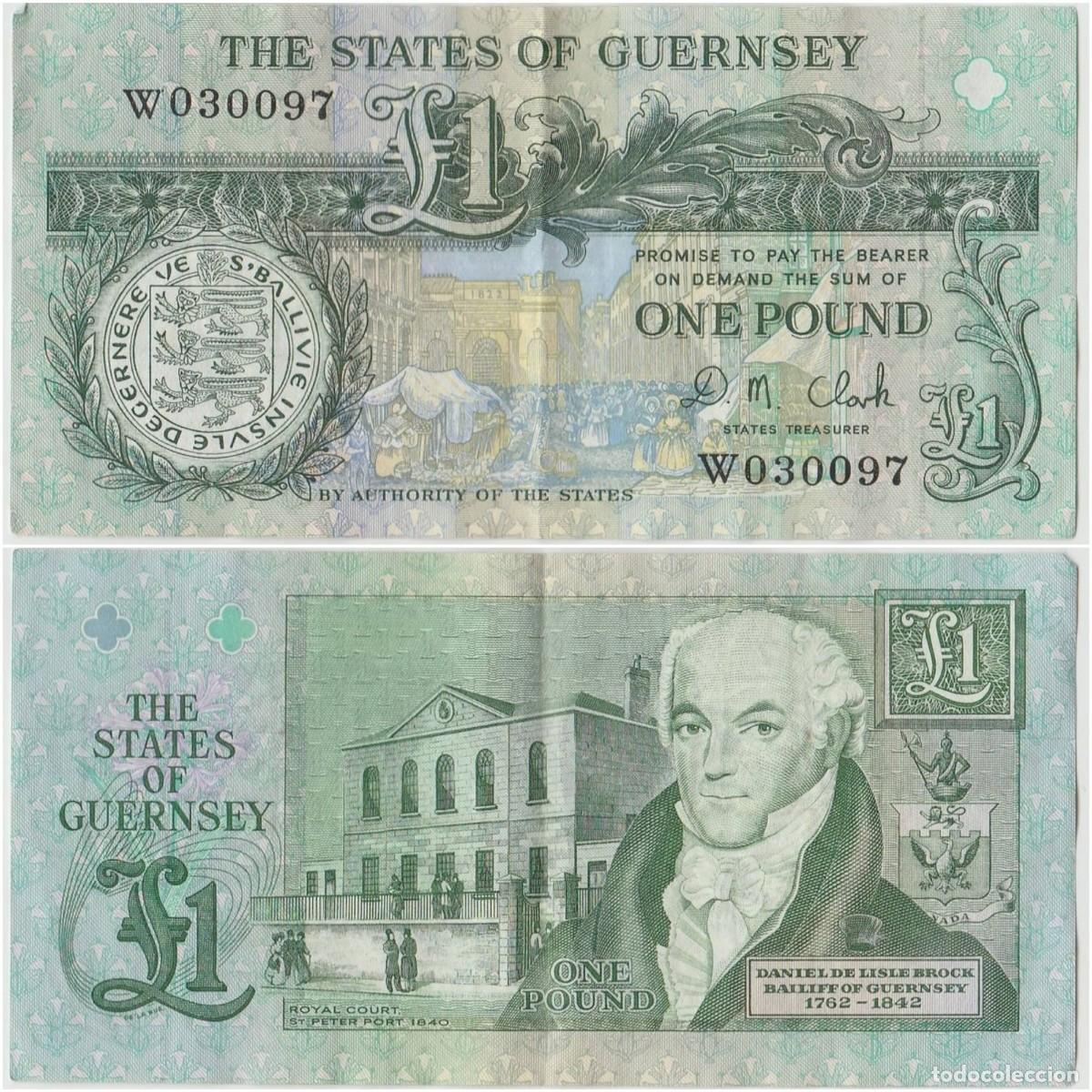 Billetes extranjeros: Guernsey 1 Libra n/s W030097 Circulado (el billete de la foto)