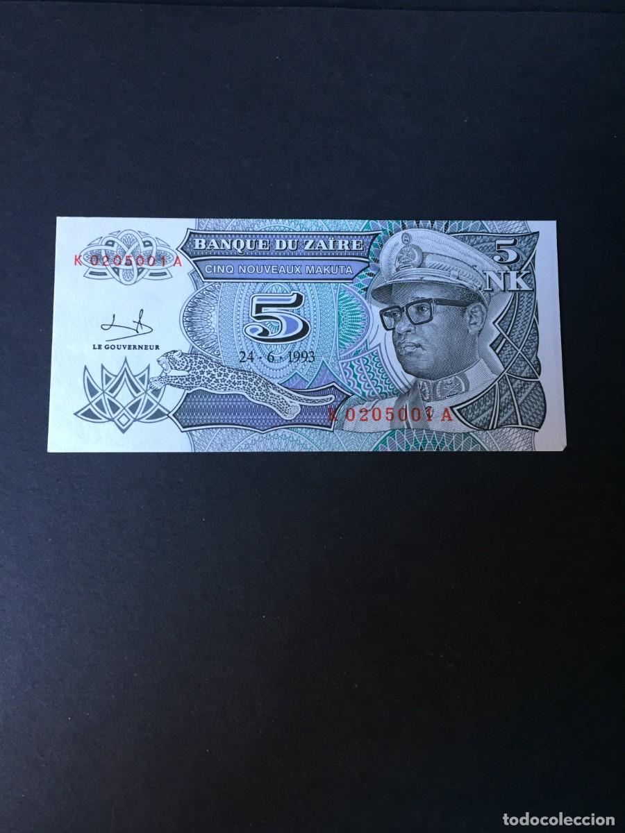 Billetes extranjeros: PRECIOSO BILLETE DE 5 NK ZAIRE A&Ntilde;O 1993 EL DE LAS FOTOS VER TODOS MIS LOTES DE BILLETES