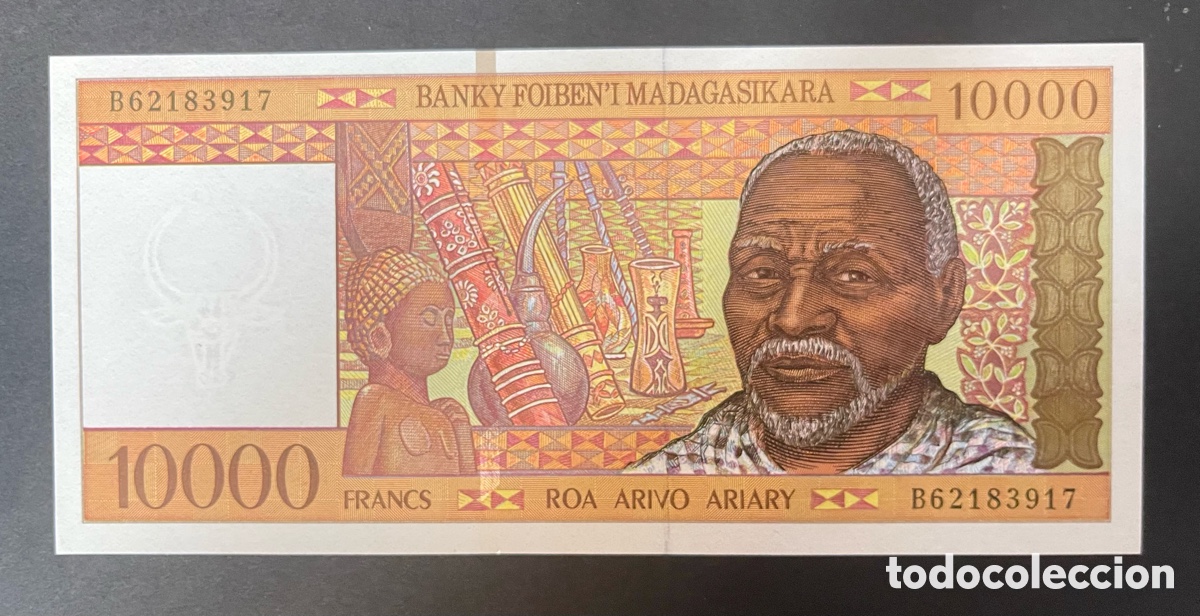 Billetes extranjeros: CMC MADAGASCAR 10000 FRANCOS 1995 PICK 79-B SC