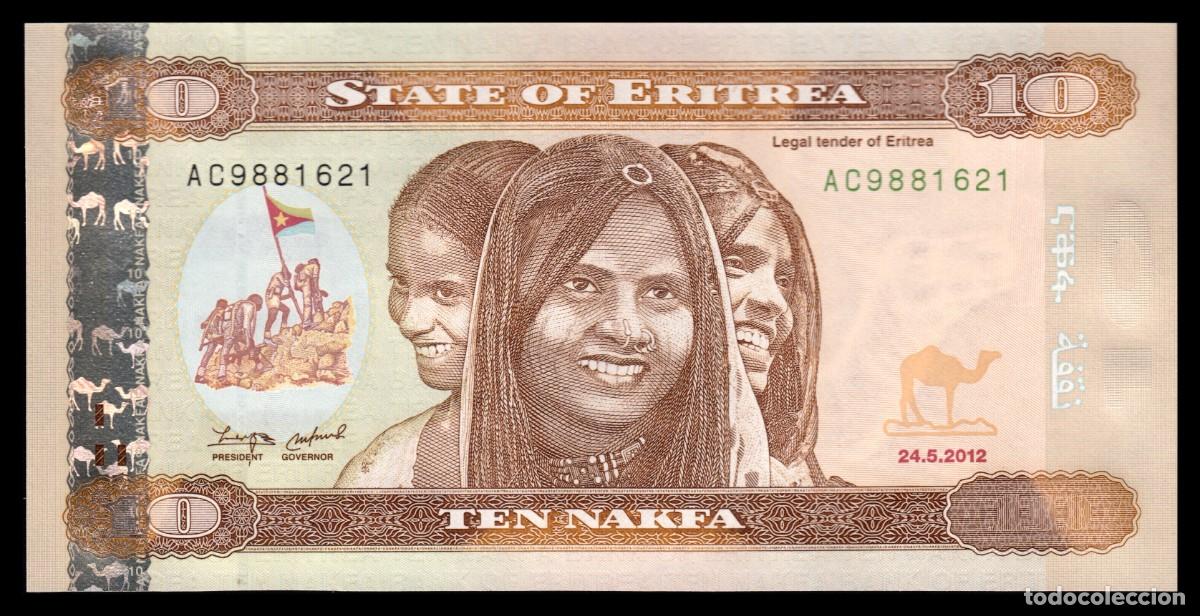 Billetes extranjeros: Eritrea 10 Nakfa 24-5-2012 Pick 11 SC - Foto 2