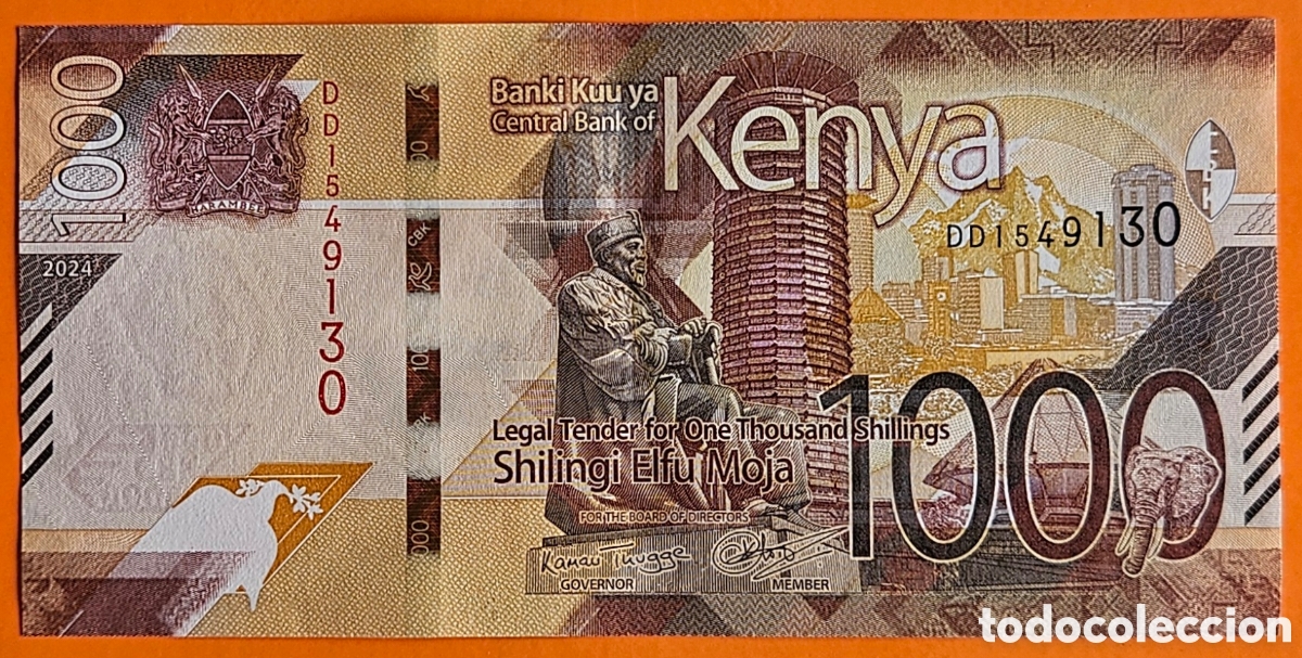 Billetes extranjeros: KENYA, 1000 SHILINGI, 2024.
