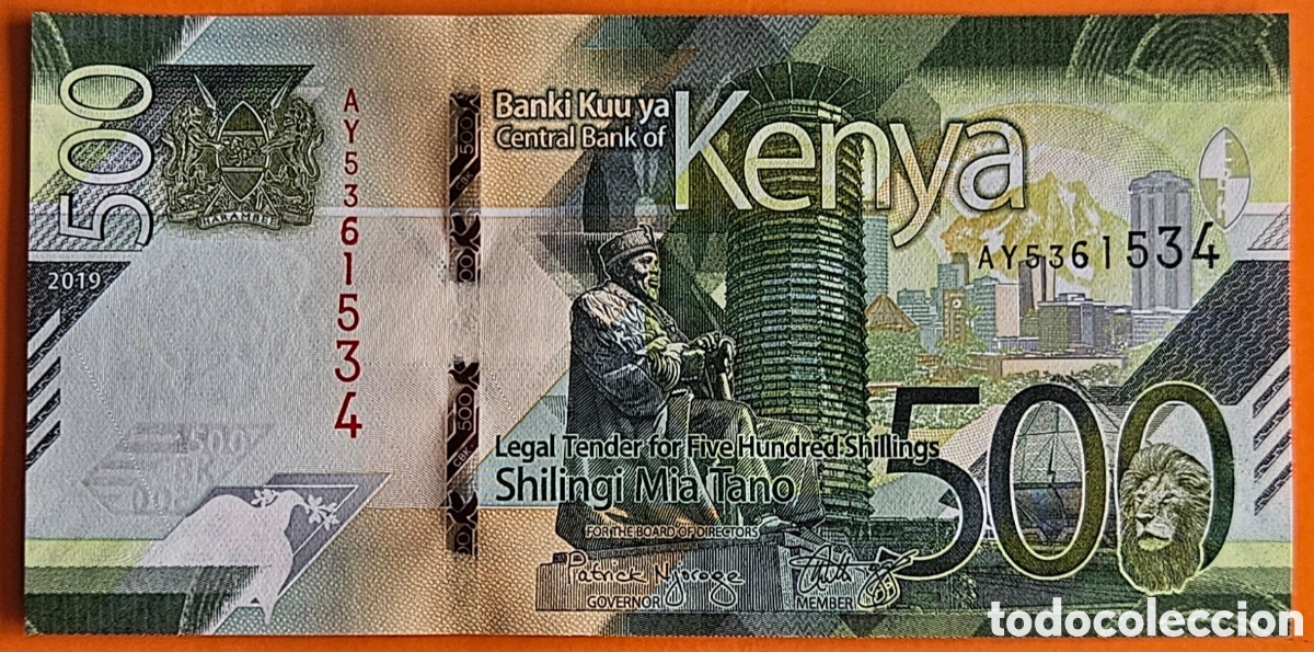 Billetes extranjeros: KENYA, 500 SHILINGI, 2019. SC. PLANCHA.