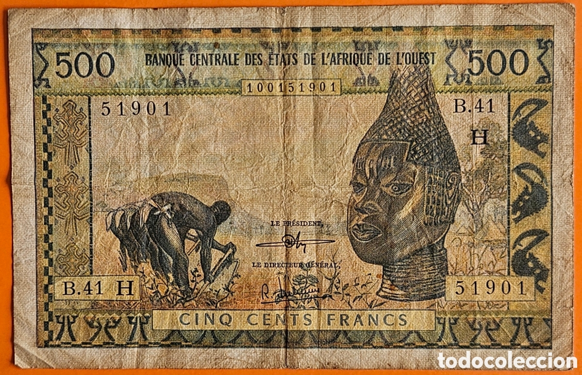 Billetes extranjeros: NIGER, 500 FRANCOS, 1959 - 1965