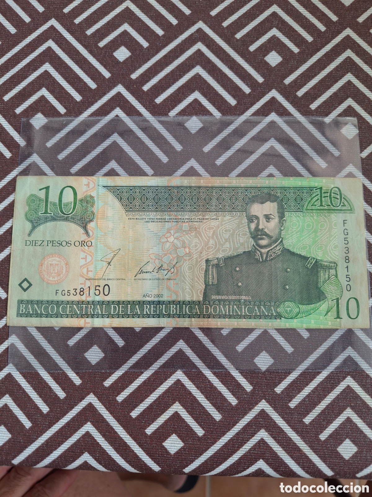 Billetes extranjeros: Billete de 10 pesos de oro