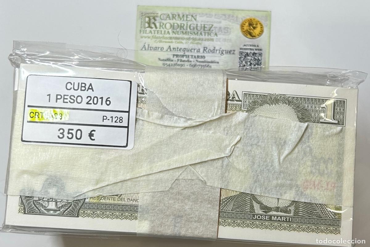 Billetes extranjeros: CRT0008 TACO 1000 BILLETES CUBA 1 PESO 2016 P-128