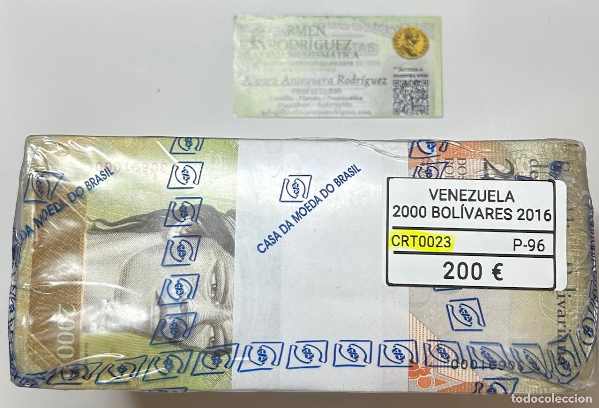 Billetes extranjeros: CRT0023 TACO 1000 BILLETES VENEZUELA 2000 BOLIVARES 2016 P-96