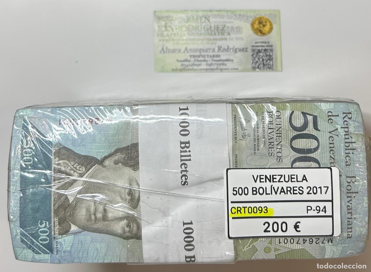 Billetes extranjeros: CRT0093 TACO 1000 BILLETES VENEZUELA 500 BOLIVARES 2017 P-94