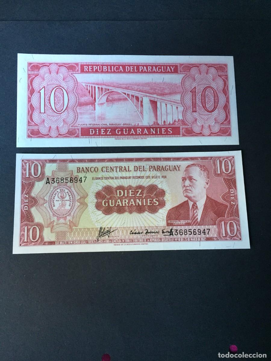 Billetes extranjeros: BILLETE DE 10 GUARANIES PARAGUAY A&Ntilde;O 1952 EL DE LAS FOTOS VER TODOS MIS LOTES DE BILLETES