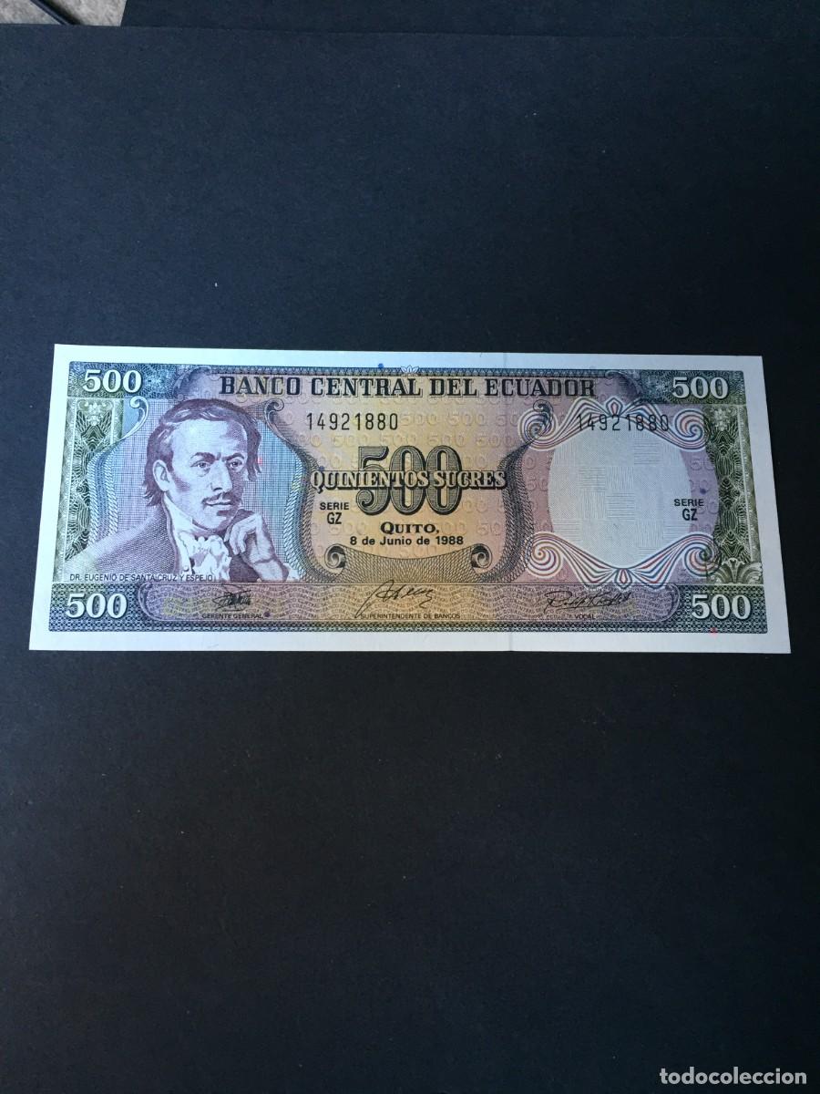 Billetes extranjeros: BILLETE DE 500 SUCRES ECUADOR A&Ntilde;O 1988 EL DE LAS FOTOS VER TODOS MIS LOTES DE BILLETES