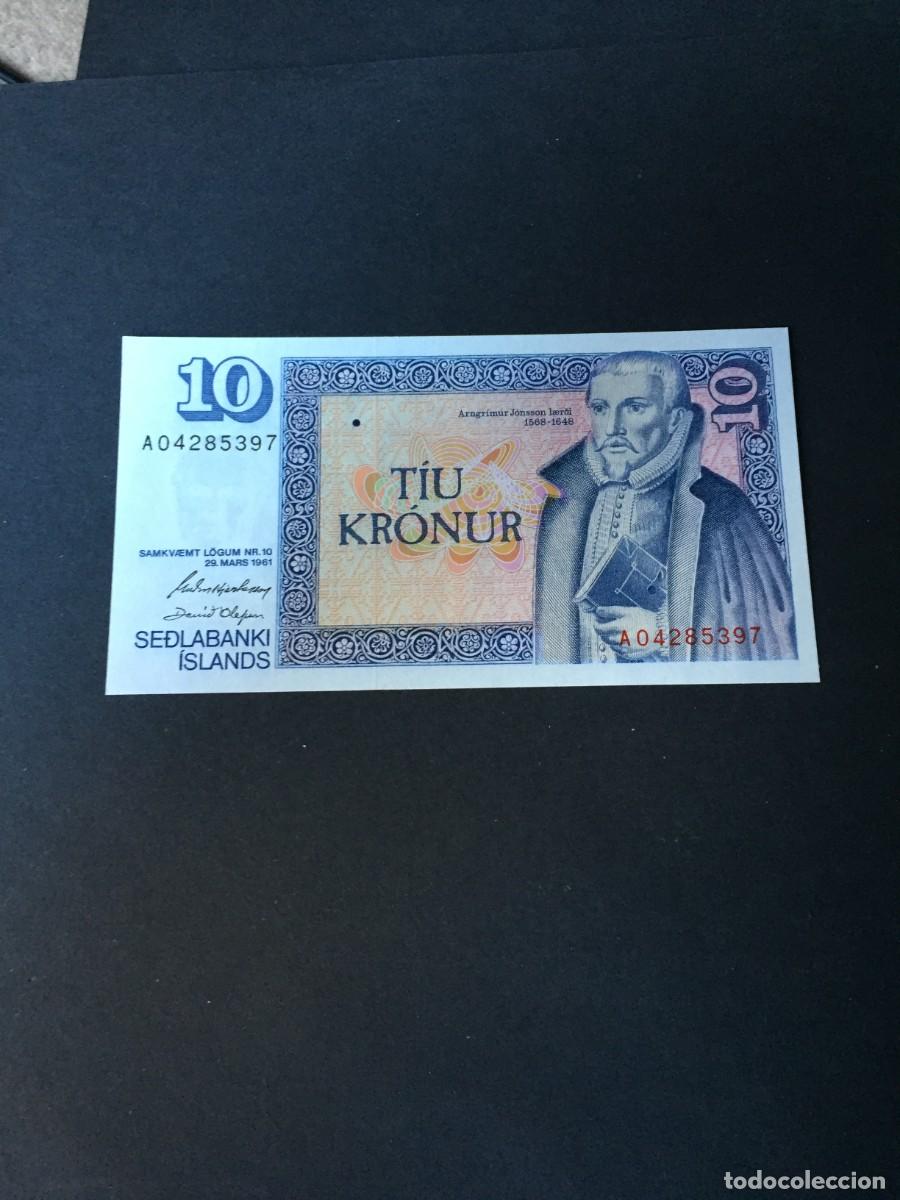 Billetes extranjeros: PRECIOSO BILLETE DE 10 KRONUR ISLANDIA A&Ntilde;O 1961 EL DE LAS FOTOS VER TODOS MIS LOTES DE BILLETES