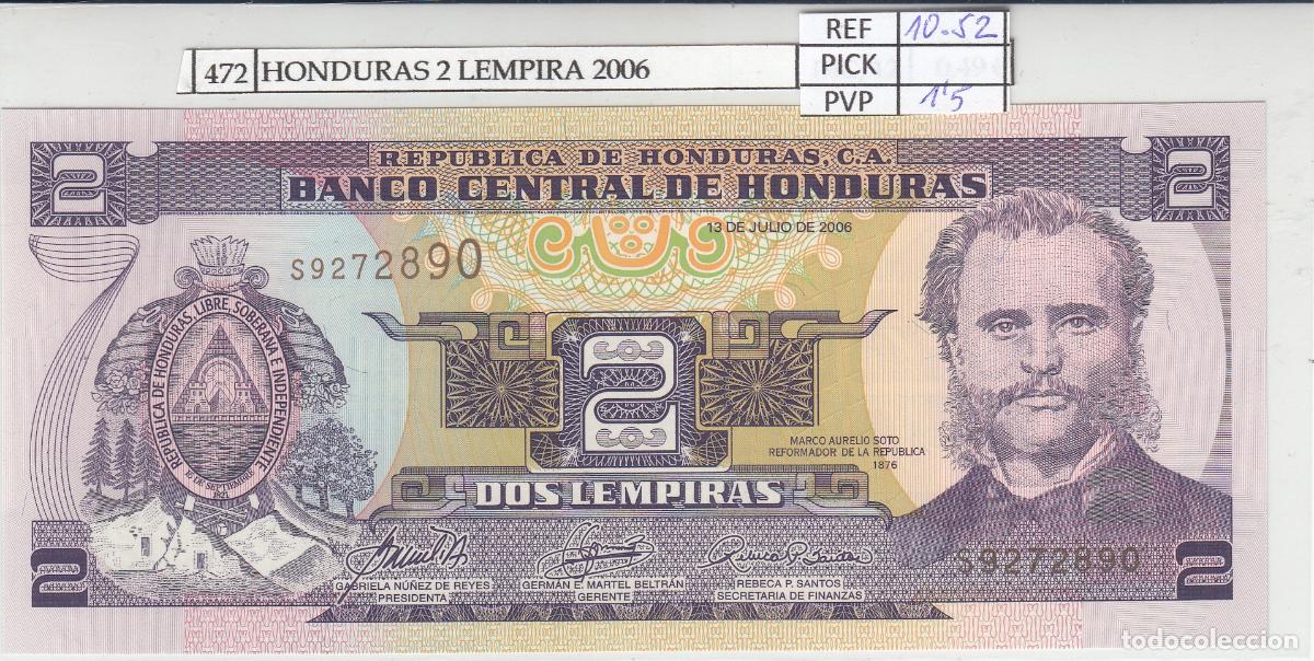 Billetes extranjeros: CRJ0472 BILLETE HONDURAS 2 LEMPIRA 2006 P-80 Af