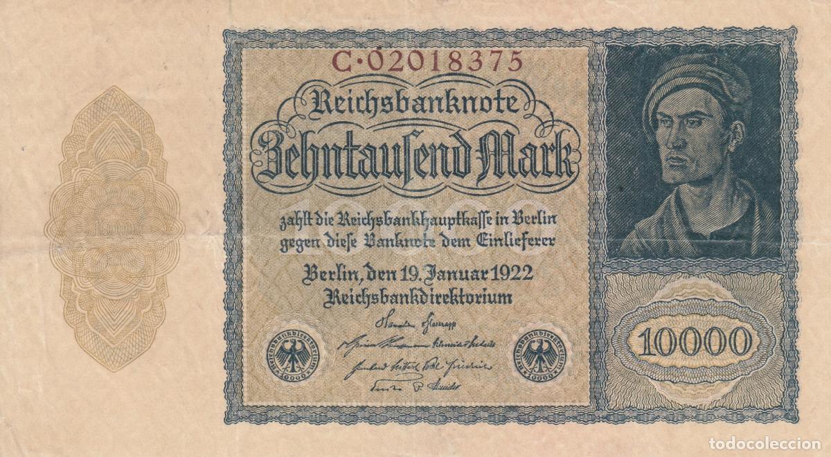 Billetes extranjeros: CRJ1276 BILLETE ALEMANIA 10.000 MARCOS 1922 P-72/2