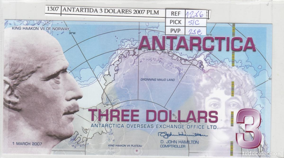 Billetes extranjeros: CRJ1307 BILLETE ANTARTIDA 3 DOLARES 2007 POLIMERO ANT-017