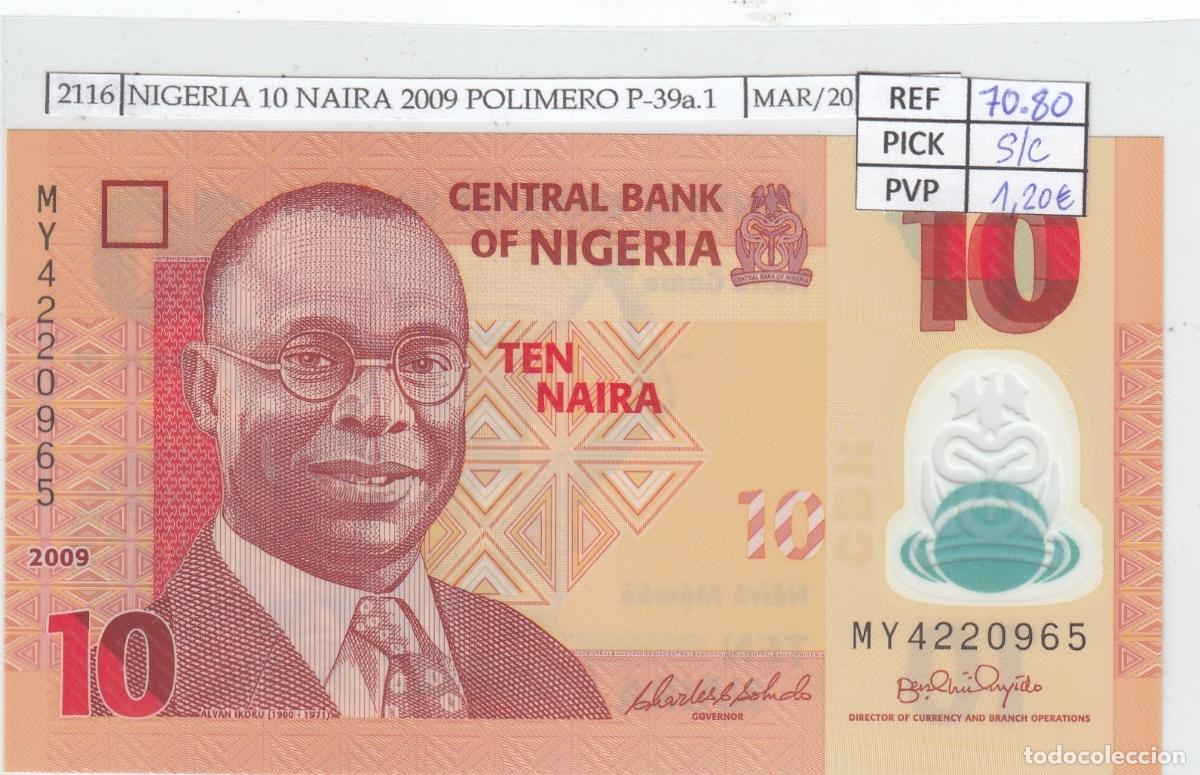 Billetes extranjeros: CRJ2116 BILLETE NIGERIA 10 NAIRA 2009 POLIMERO P-39a.1 SIN CIRCULAR