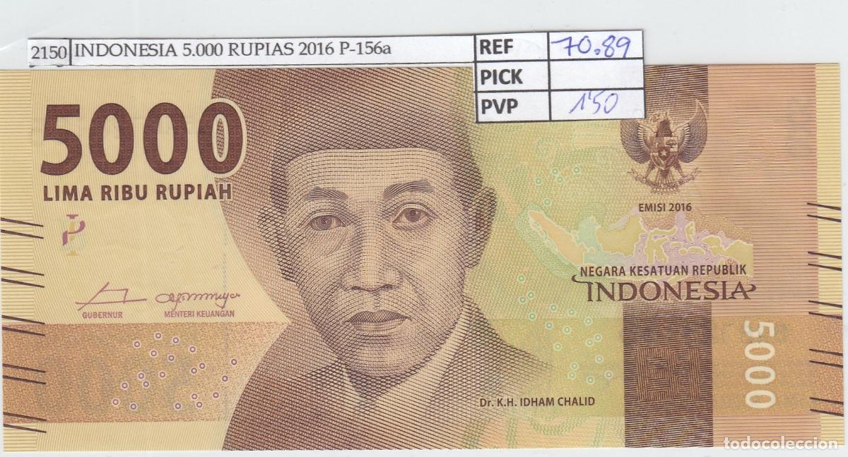 Billetes extranjeros: CRJ2150 BILLETE INDONESIA 5.000 RUPIAS 2016 P-156a