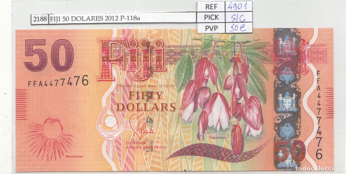 Billetes extranjeros: CRJ2188 BILLETE FIJI 50 DOLARES 2012 P-118a