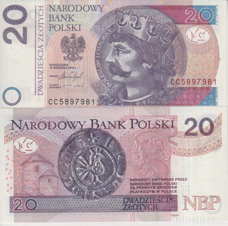 Billetes extranjeros: Polonia 20 zlotych del 2016 Pick 184 SC/UNC