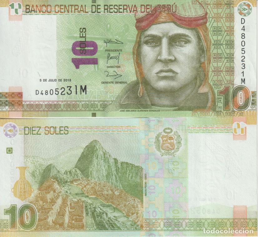Billetes extranjeros: Peru 10 soles del 2018 Pick 192 b SC/UNC