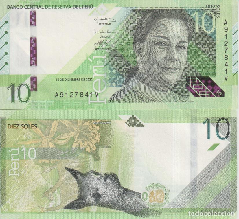 Billetes extranjeros: Peru 10 soles del 2022 Pick W 196 b SC/UNC