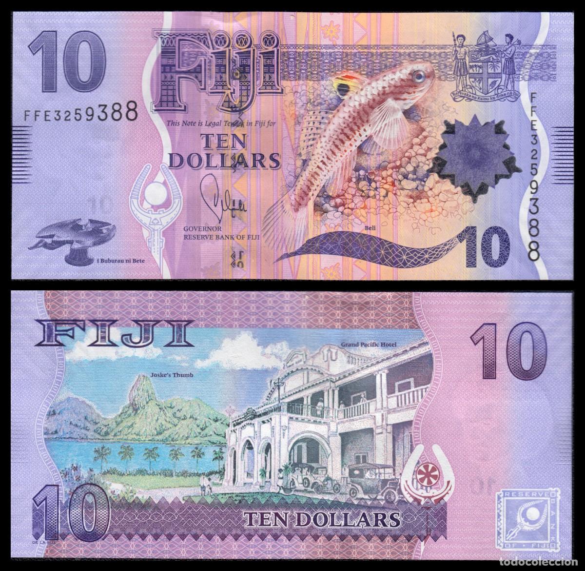 Billetes extranjeros: Fiji 10 Dollars 2012 Pick 116 SC
