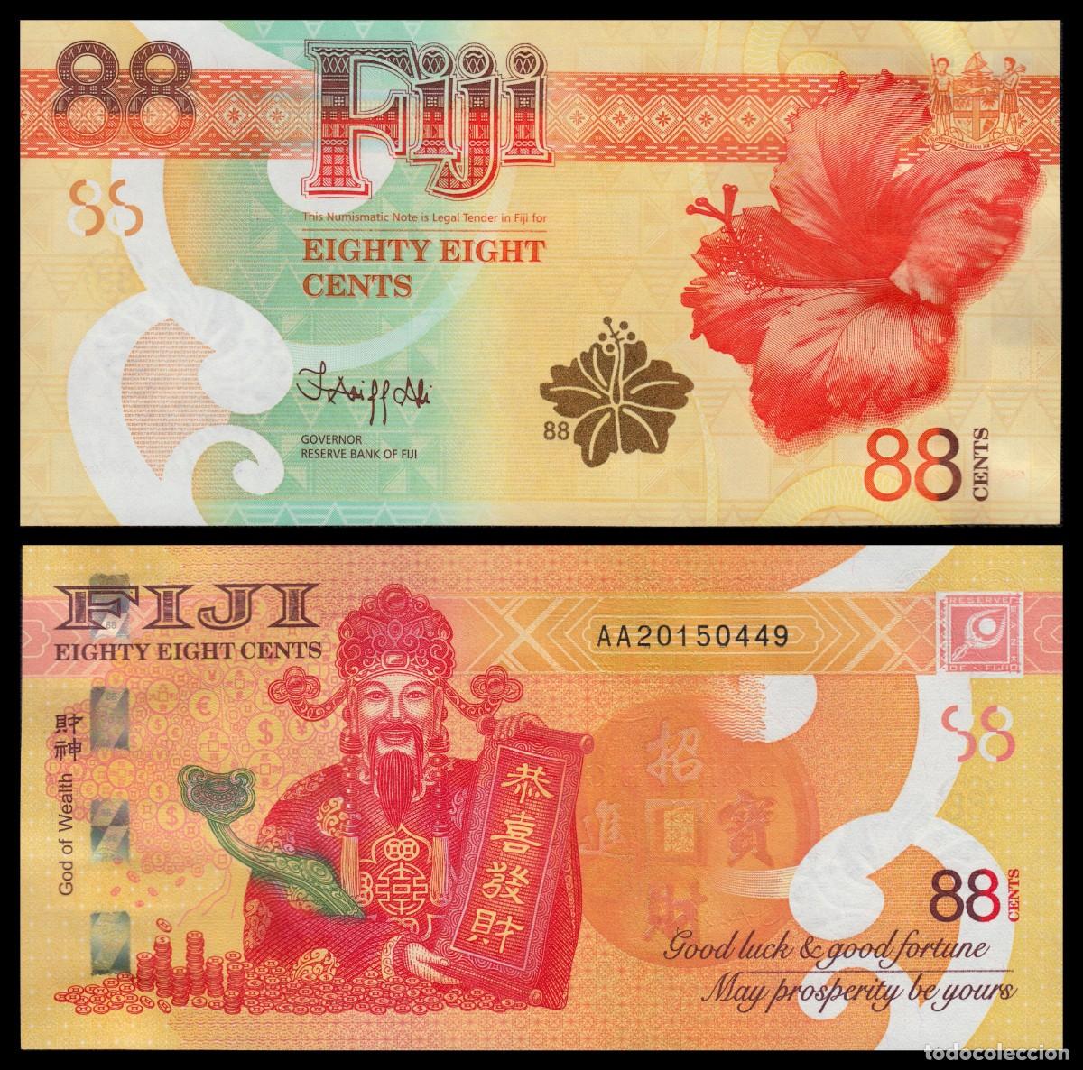Billetes extranjeros: Fiji 88 Cents 2022 Pick 123a SC