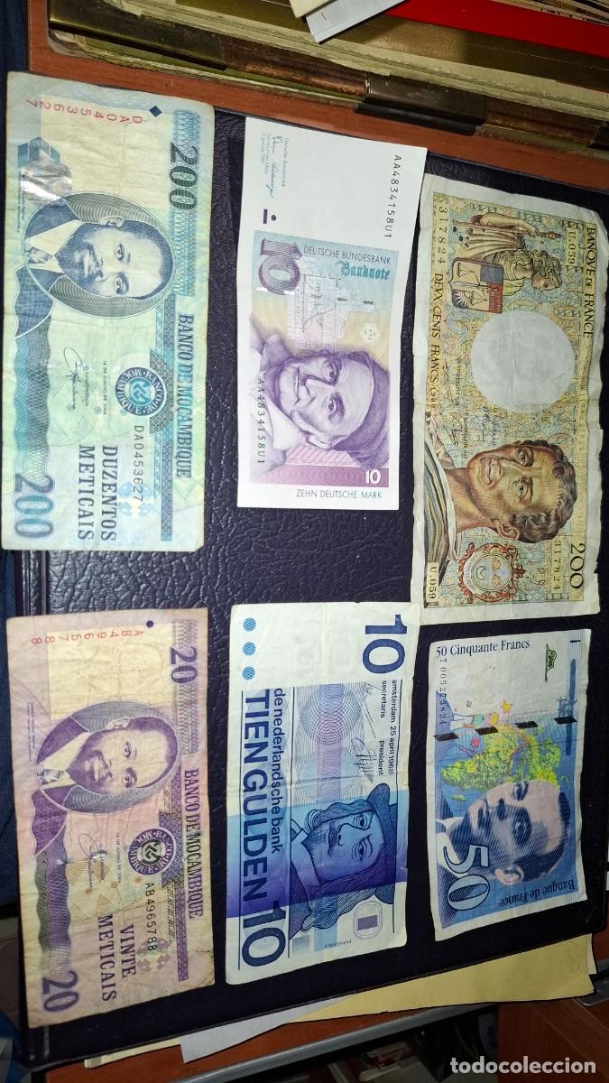 Billetes extranjeros: Billetes, francia, aleman, holanda, mozambique