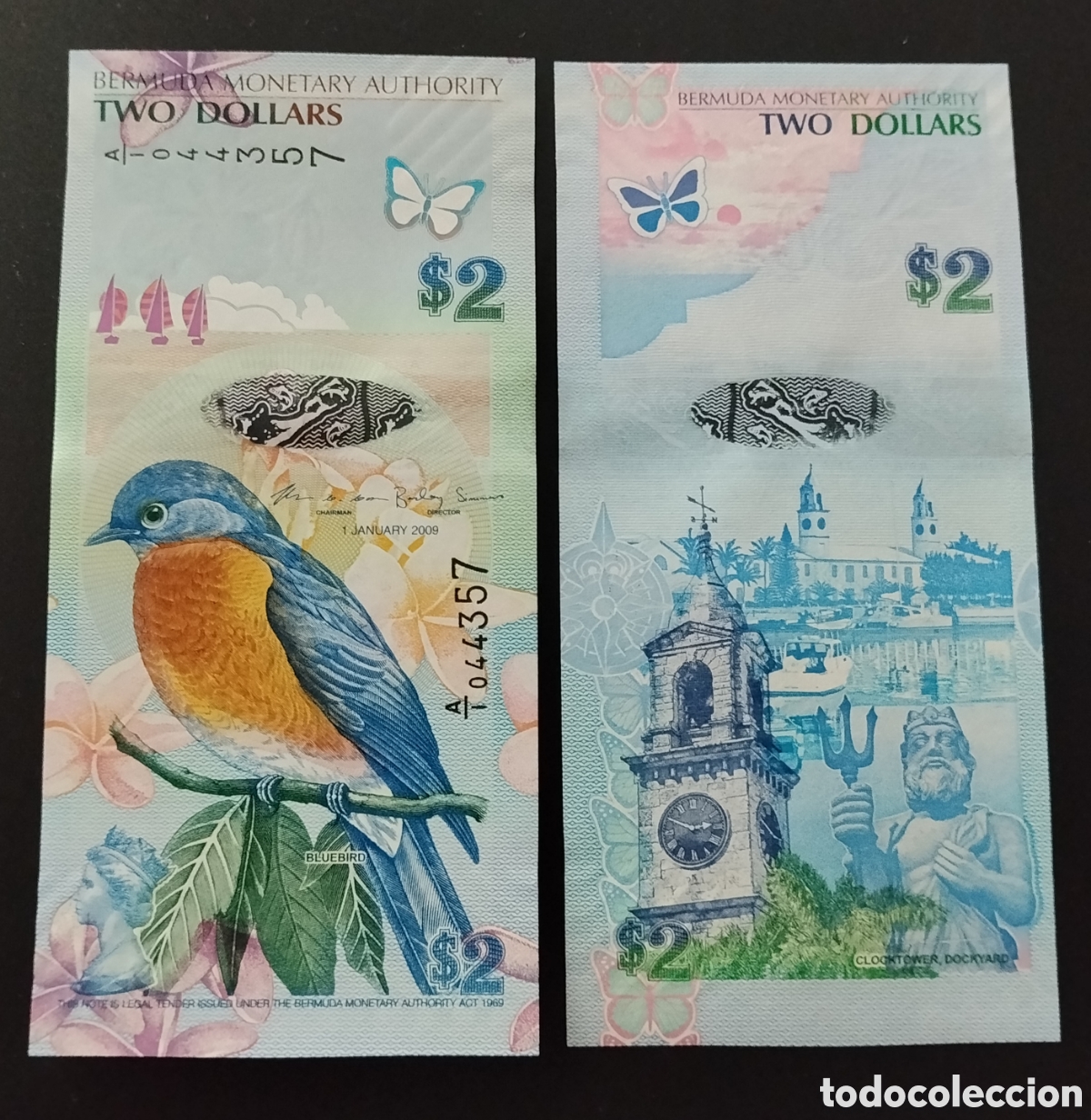 Billetes extranjeros: BERMUDAS : 2 Dolares 2009 SC.UNC.Pk.# 57b