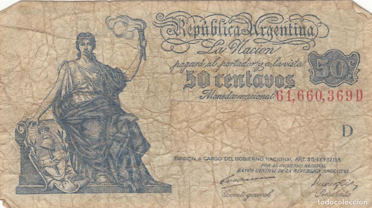 Billetes extranjeros: CRBX0148 BILLETE ARGENTINA 50 CENTAVOS 1897 MC
