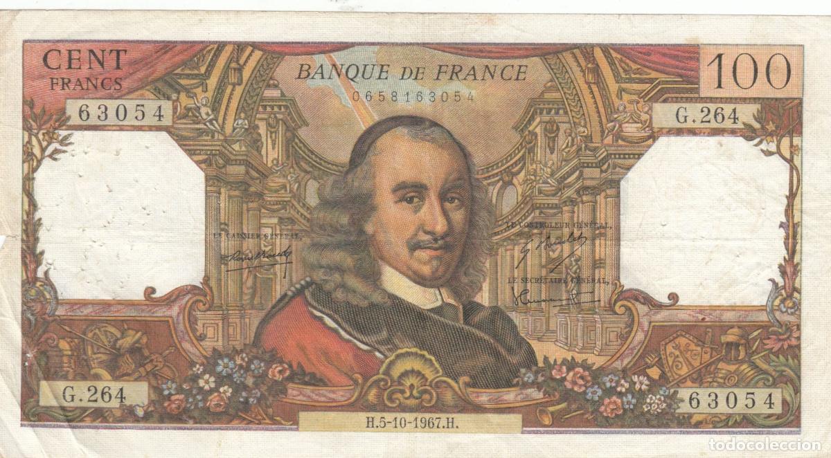 Billetes extranjeros: CRBX0159 BILLETE FRANCIA 100 FRANCOS 1967 MBC