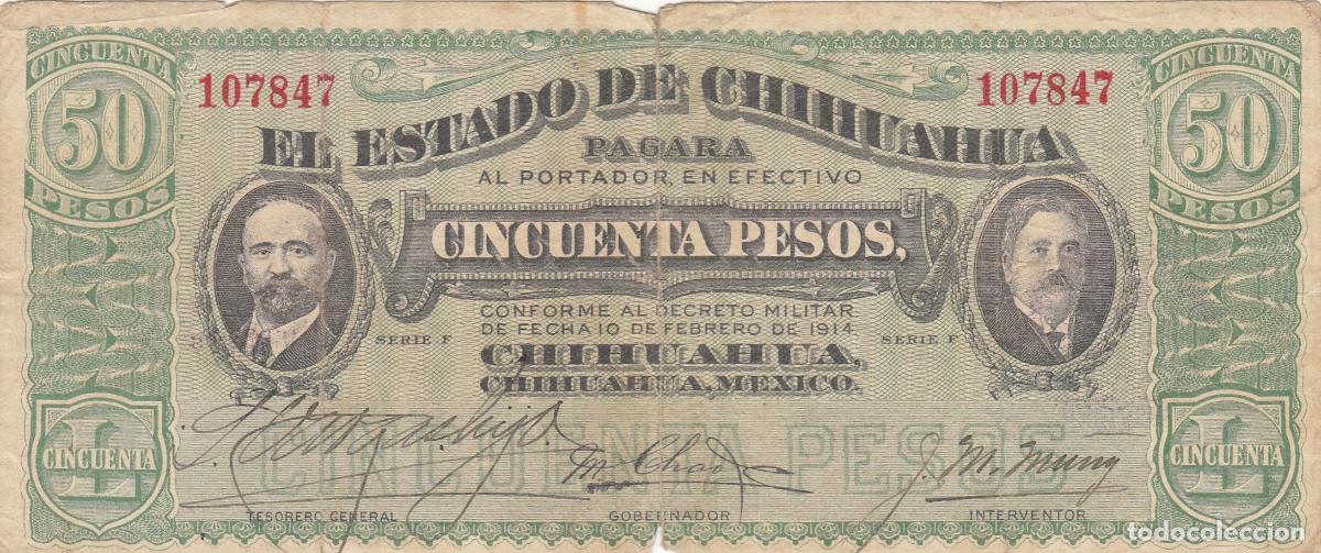 Billetes extranjeros: CRBX0246 BILLETE MEXICO 50 PESOS 1914 BC