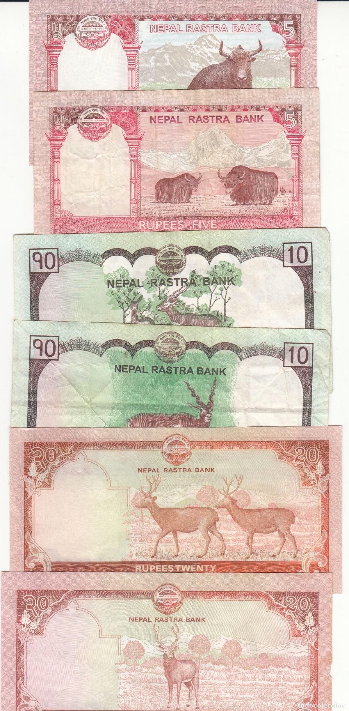 Billetes extranjeros: CRBX0302 LOTE DE 12 BILLETES NEPAL DIFERENTES CIRCULADOS