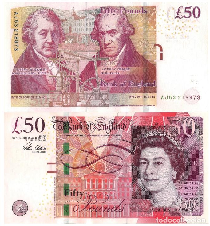 Billetes extranjeros: GREAT BRITAIN, 50 POUNDS, 2010 PICK393b, UNC