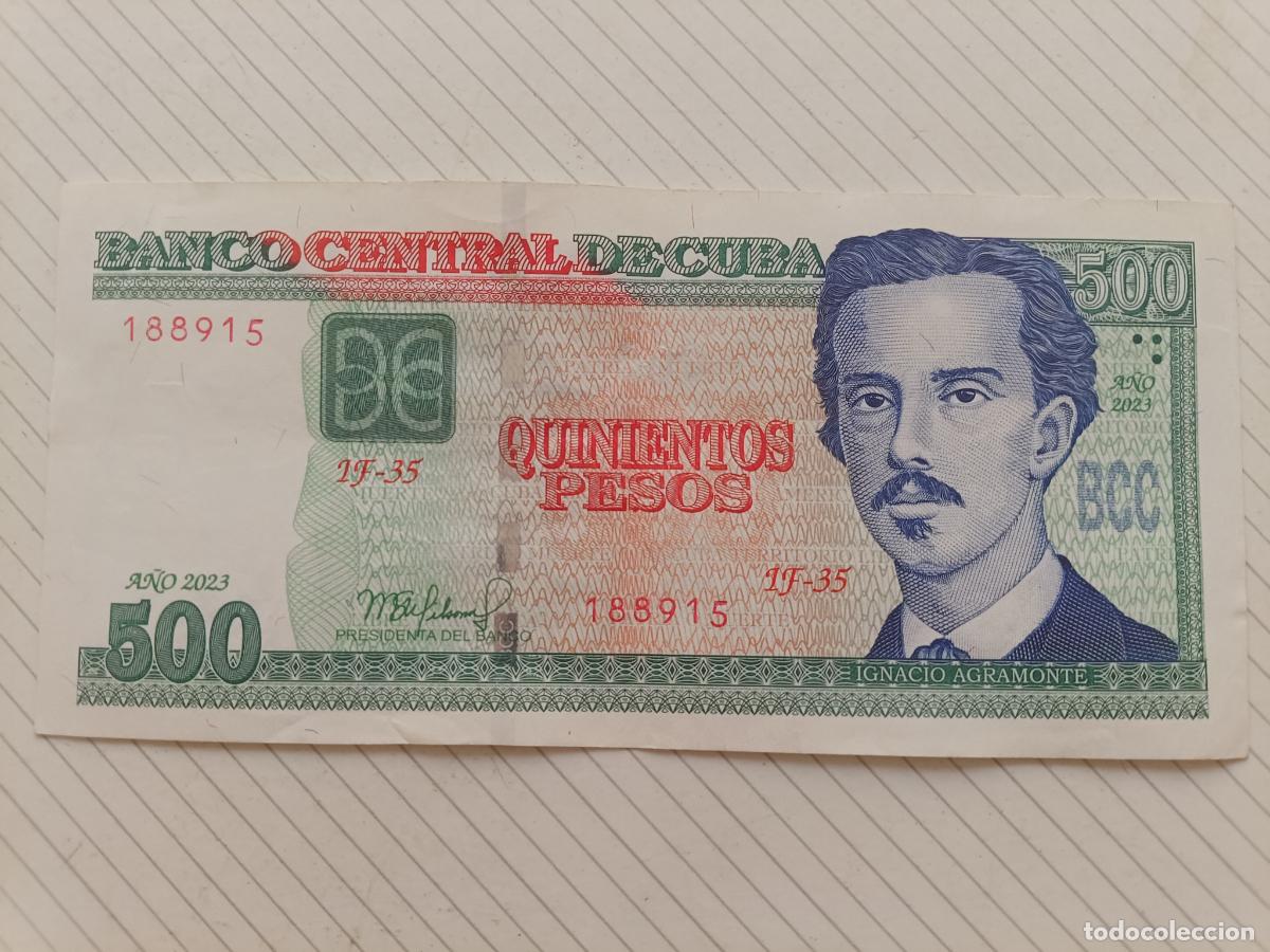 Billetes extranjeros: CUBA 500 PESOS CUBANOS 2023