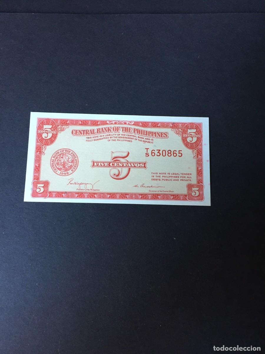 Billetes extranjeros: BILLETE DE 5 CENTAVOS FILIPINAS 1949 EL DE LAS FOTOS VER TODOS MIS LOTES DE BILLETES
