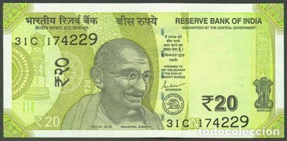 Billetes extranjeros: INDIA. 20 rupees 2023. Letra N.