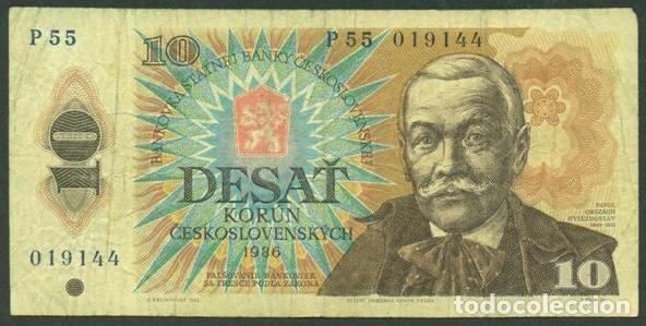 Billetes extranjeros: CHECOSLOVAQUIA. 10 korun 1986. Pick 94. Serie P.