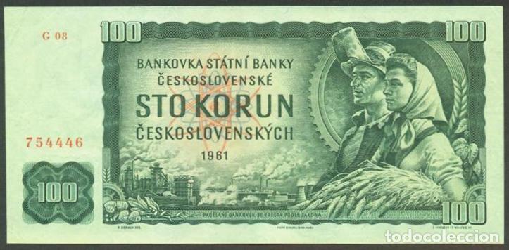 Billetes extranjeros: CHECOSLOVAQUIA. 100 korun 1961. Pick 91c. Serie G.
