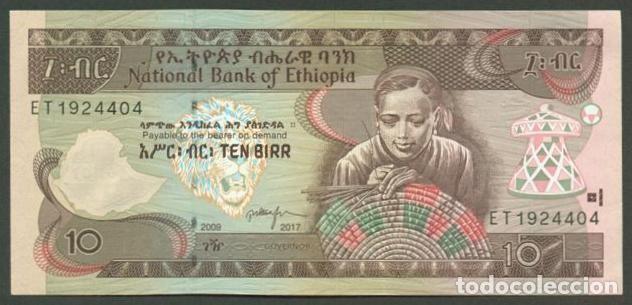 Billetes extranjeros: ETIOPIA (ETHIOPIA). 10 birr 2009/2017.