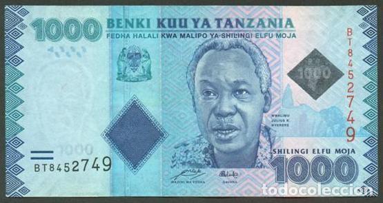 Billetes extranjeros: TANZANIA. 1000 shillings (S/F). Ver firma