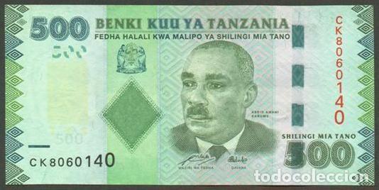 Billetes extranjeros: TANZANIA. 500 shillings (2010).