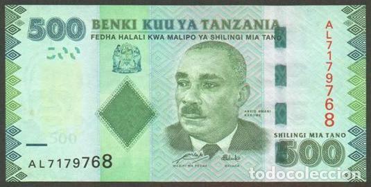 Billetes extranjeros: TANZANIA. 500 shillings (2010).