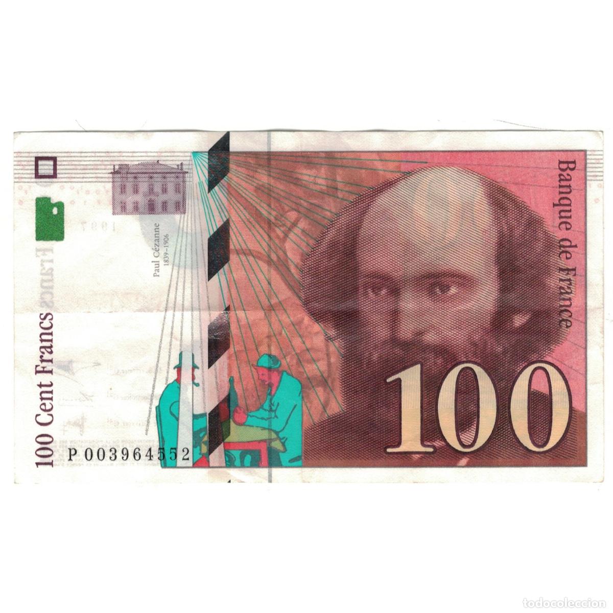 Billetes extranjeros: [#231808] Francia, 100 Francs, C&eacute;zanne, 1997, P003964552, MBC, Fayette:F74.01, KM:158a