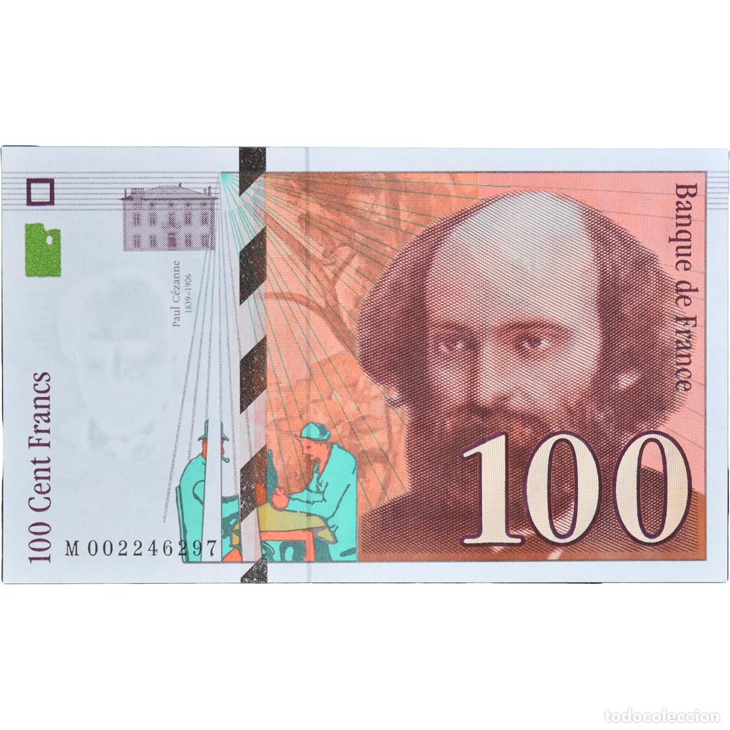Billetes extranjeros: [#245417] Francia, 100 Francs, C&eacute;zanne, 1997, M 002247297, UNC, Fayette:74.01, KM:158a