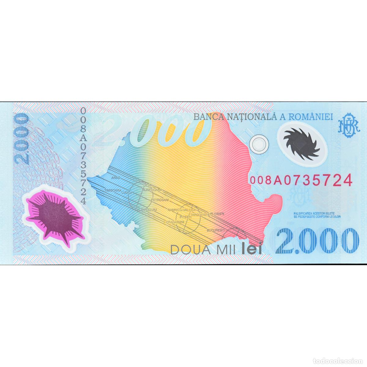 Billetes extranjeros: [#245858] Billete, 2000 Lei, 1999, Ruman&iacute;a, KM:111a, UNC