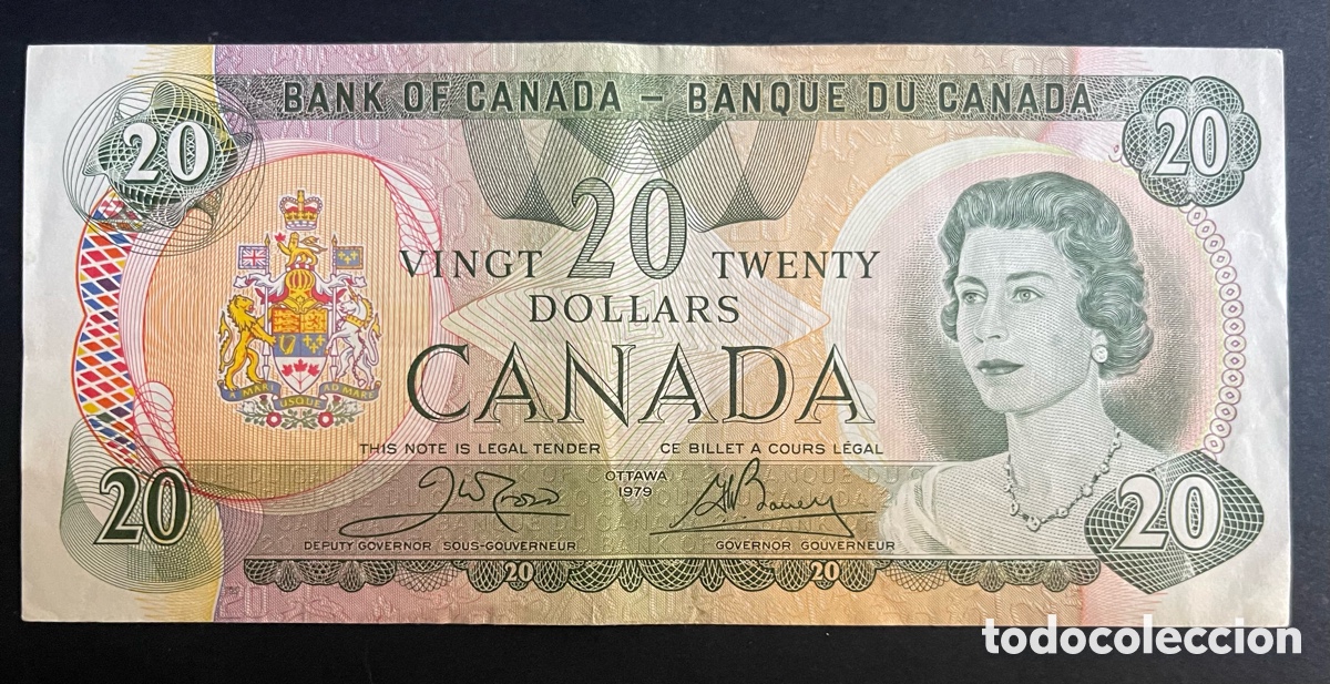 Billetes extranjeros: CMC CANADA 20 DOLARES 1979 PICK 93-B MBC+
