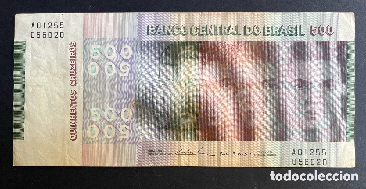 Billetes extranjeros: CMC BRASIL (BRAZIL) 500 CRUZEIROS 1972 PICK 196 MBC